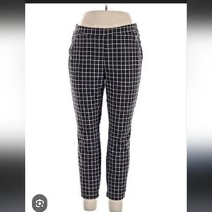 🔥Soho Navy and White Plaid/Window Pane/Checkered Pants